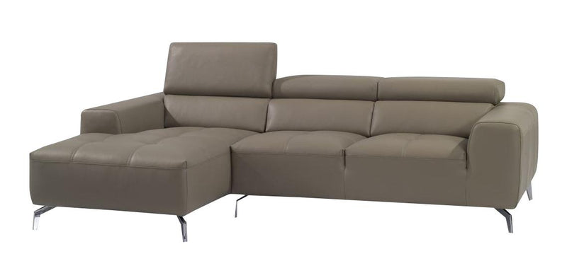 J&M Furniture A978B Italian Leather Sectional LAF Chaise in Burlywood image