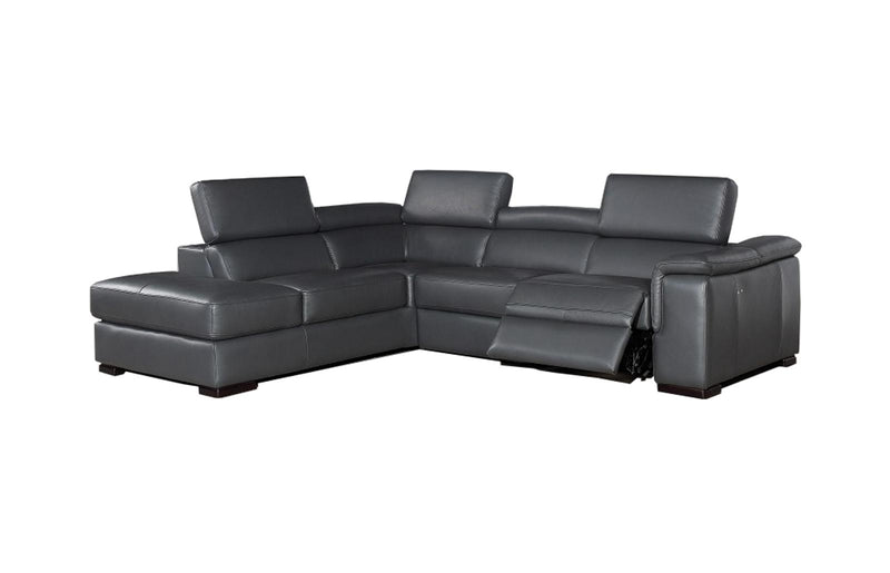 J&M Furniture Agata Left Hand Facing Chaise Sectional in Slate Grey image