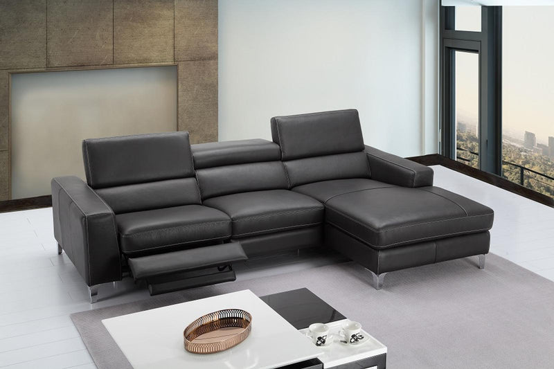 J&M Furniture Ariana Right Hand Facing Chaise Sectional in Grey image