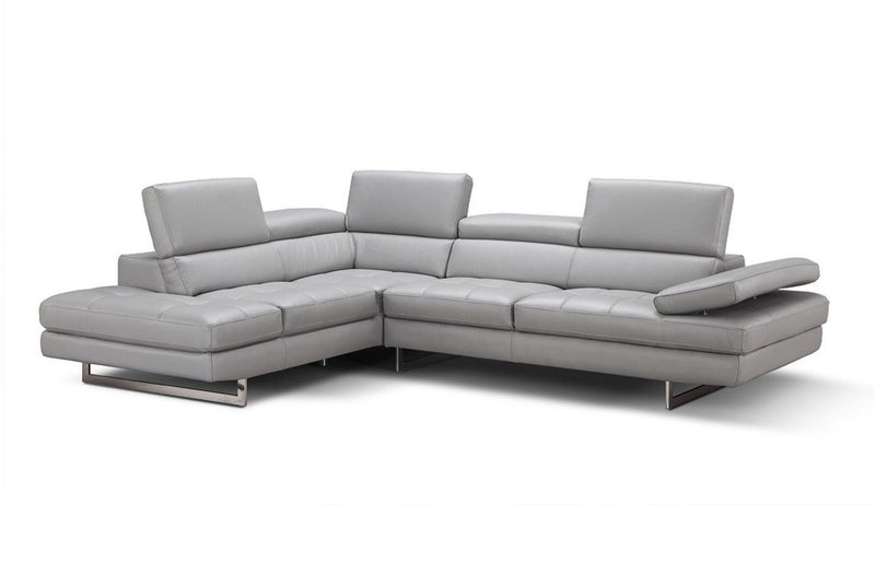 J&M Furniture Aurora Left Hand Facing Chaise Sectional in Light Grey image