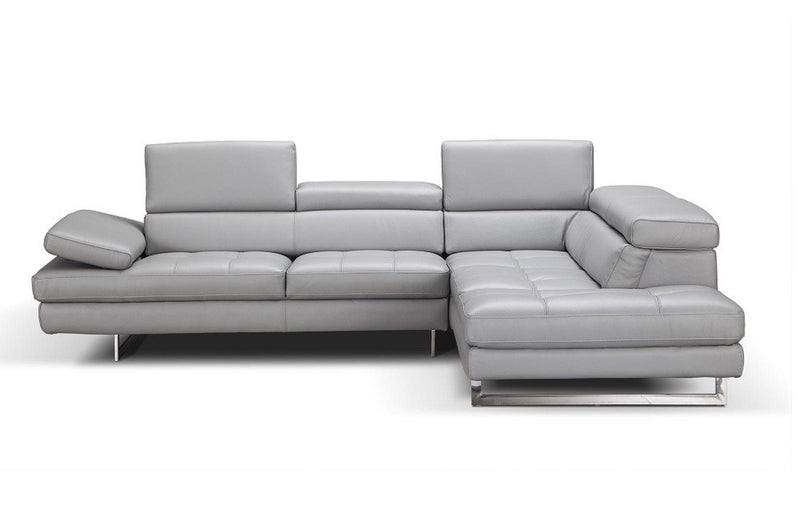 J&M Furniture Aurora Right Hand Facing Chaise Sectional in Light Grey image