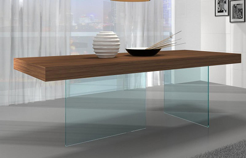 J&M Furniture Chestnut Modern Dining Table in Walnut image