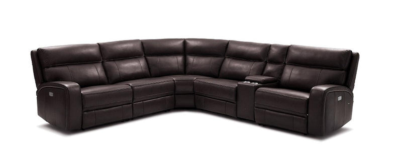 J&M Furniture Cozy 6pc Motion Sectional in Chocolate image