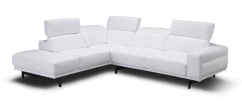 J&M Furniture Davenport Left Hand Facing Chaise Sectional in Snow White image
