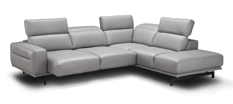 J&M Furniture Davenport Right Hand Facing Chaise Sectional in Light Grey image