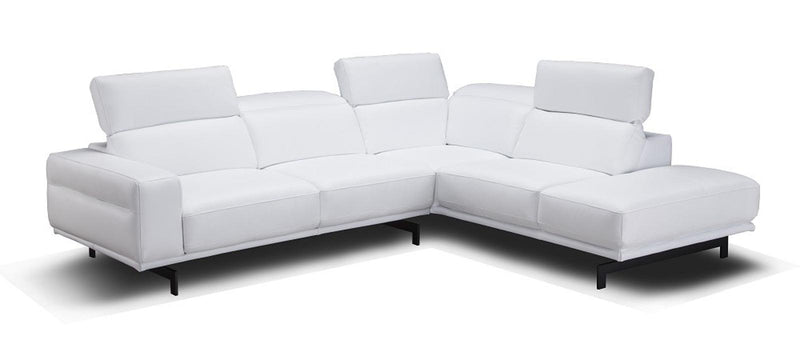 J&M Furniture Davenport Right Hand Facing Chaise Sectional in Snow White image