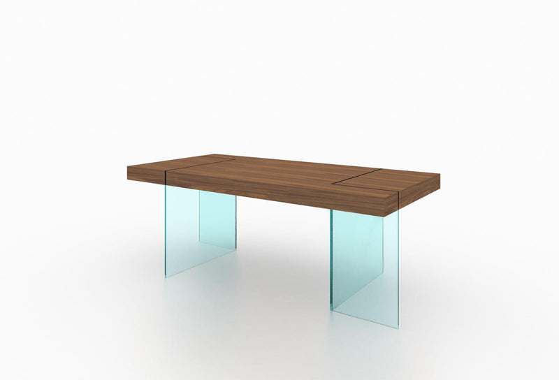 J&M Furniture Elm Modern Dining Table in Walnut image