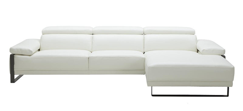 J&M Furniture Fleurier Right Hand Facing Chaise Sectional in White image