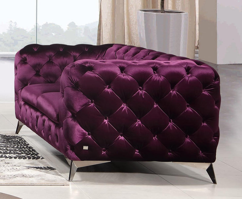 J&M Furniture Glitz Loveseat in Purple image