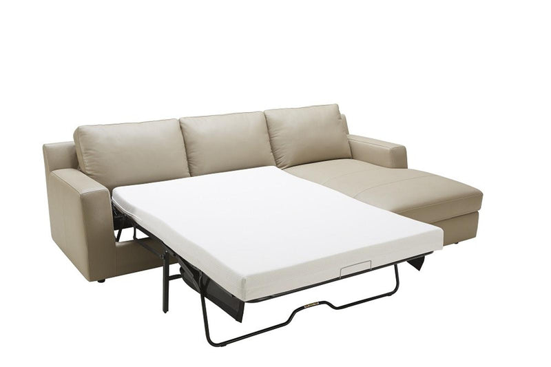 J&M Furniture Jenny Right Hand Facing Chaise Sectional Sleeper in Beige image