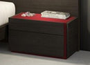 J&M Furniture Lagos Left Facing Night Stand in Red Gloss & Wenge image