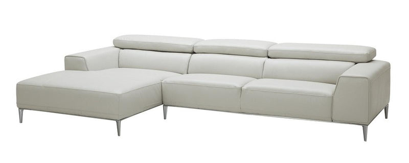 J&M Furniture LeCoultre Left Hand Facing Chaise Sectional in Light Grey image