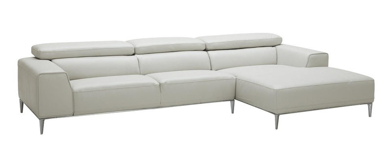 J&M Furniture LeCoultre Right Hand Facing Chaise Sectional in Light Grey image