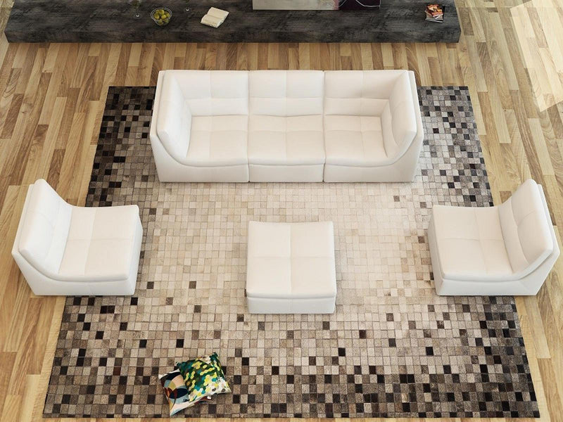J&M Furniture Lego 6pc Living Room Set in White image