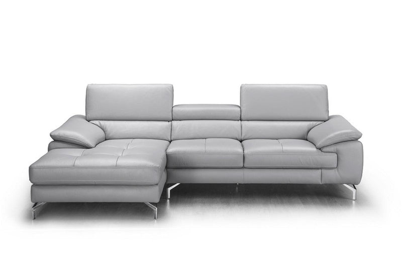 J&M Furniture Liam Left Hand Facing Chaise Sectional in Light Grey image