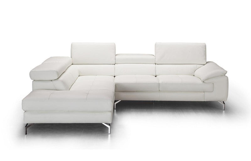 J&M Furniture Nila Left Hand Facing Chaise Sectional in White image