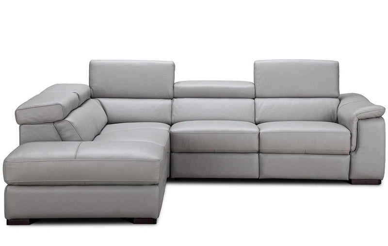 J&M Furniture Perla Left Hand Facing Chaise Sectional in Light Grey image
