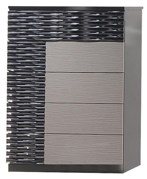 J&M Furniture Roma Chest in Black & Grey Lacquer image