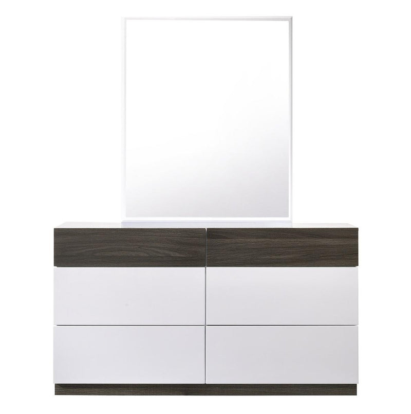J&M Furniture Sanremo Dresser with Mirror in Walnut Veneer image