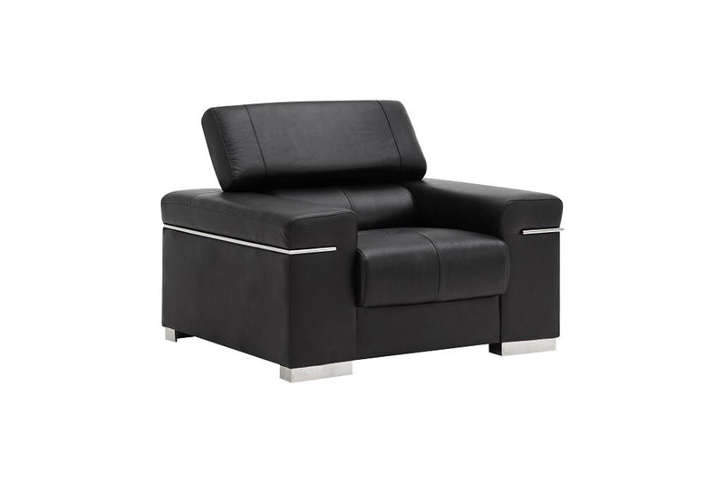 J&M Furniture Soho Chair in Black Leather image