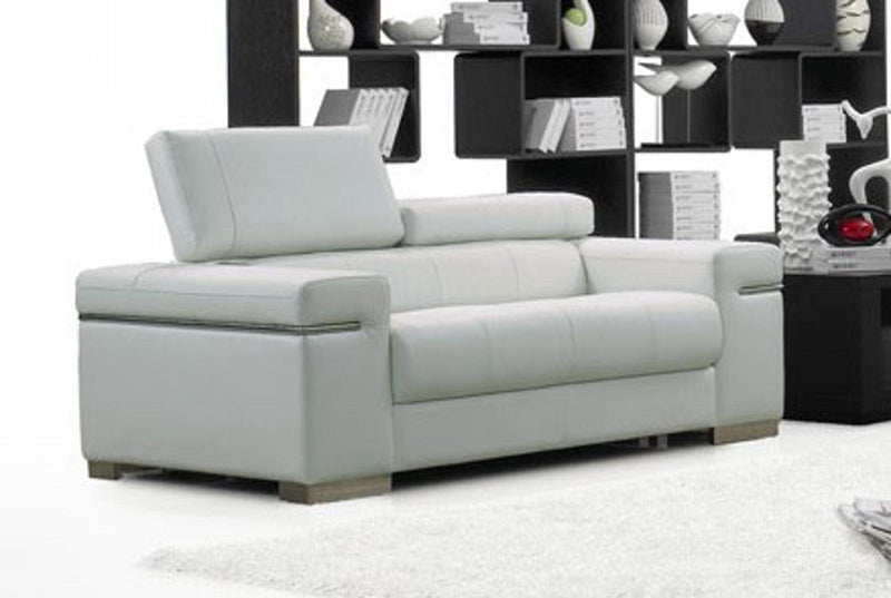 J&M Furniture Soho Loveseat in White Leather image