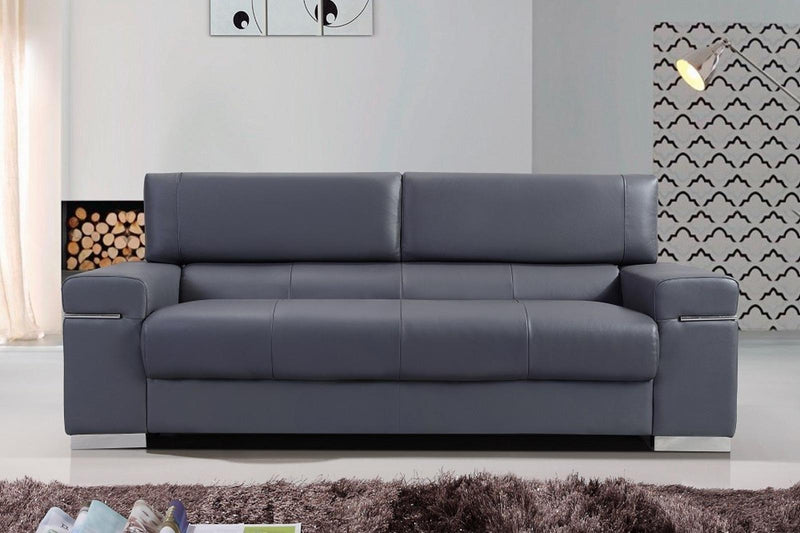 J&M Furniture Soho Sofa in Grey Leather image