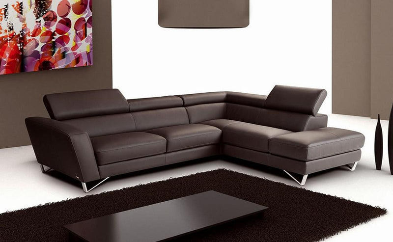 J&M Furniture Sparta Right Hand Facing Chaise Sectional in Chocolate image