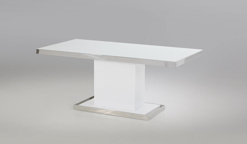 J&M Furniture Star Rectangular Dining Table in White image