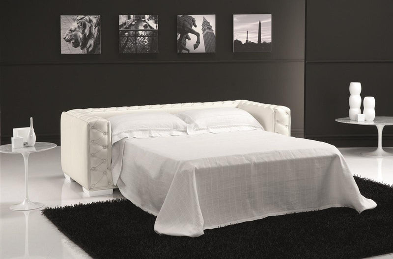 J&M Furniture Vanity Sofa Bed in White image