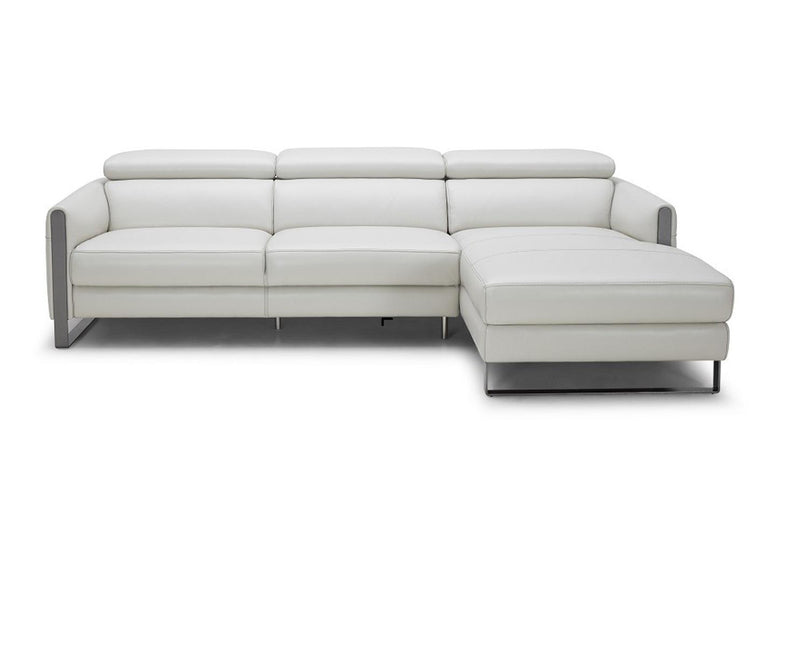 J&M Furniture Vella Right Hand Facing Chaise Sectional in Light Grey image