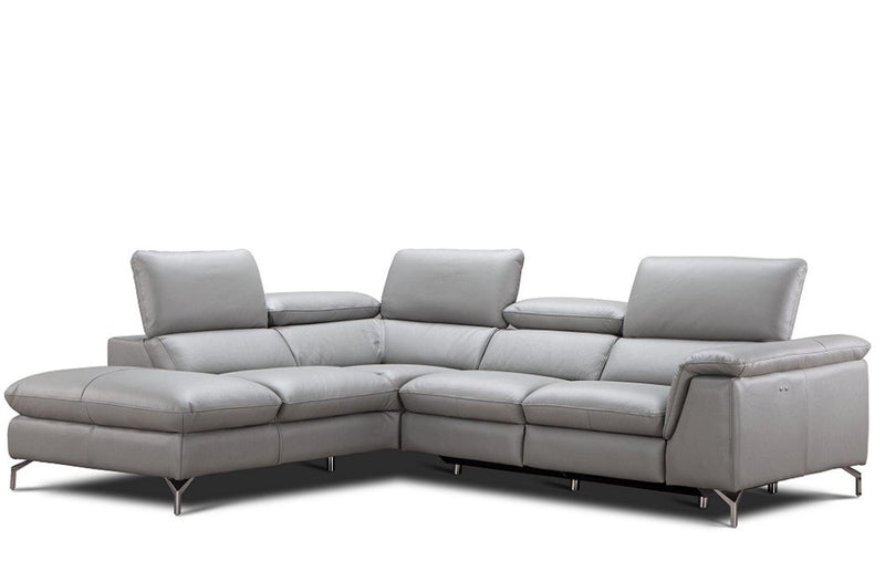 J&M Furniture Viola Left Hand Facing Chaise Sectional in Light Grey image