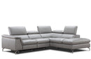 J&M Furniture Viola Right Hand Facing Chaise Sectional in Light Grey image