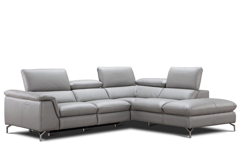 J&M Furniture Viola Right Hand Facing Chaise Sectional in Light Grey image