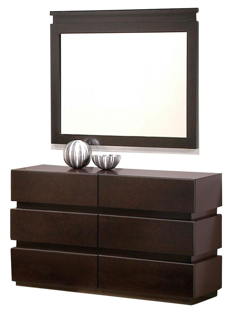 J&M Knotch Dresser and Mirror in Expresso image