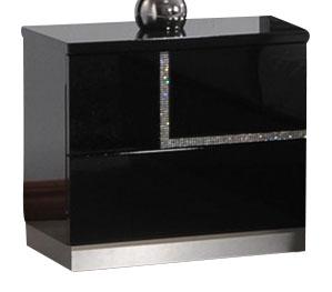 J&M Lucca Left Facing Nightstand in Black Lacquer image