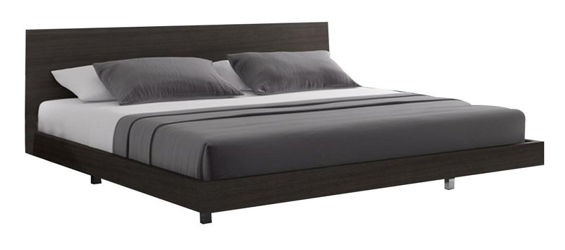 J&M Maia Queen Platform Bed in Light Grey and Wenge image