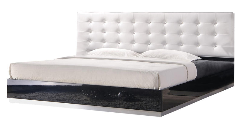 J&M Milan King Platform Bed in Black Lacquer image
