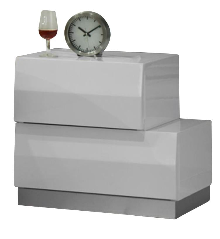 J&M Milan Nightstand Right in White Lacquer image
