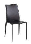 J&M Modern Dining Leather Chair in Black (Set of 4) image