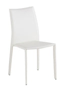 J&M Modern Dining Leather Chair in White (Set of 4) image
