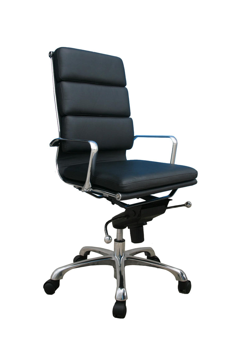 J&M Plush Black High Back Office Chair image