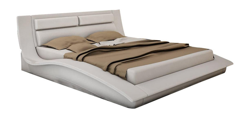 J&M Wave King Curve Panel Bed in White image