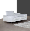 J&M Furniture A973 Italian Leather Loveseat  in White image
