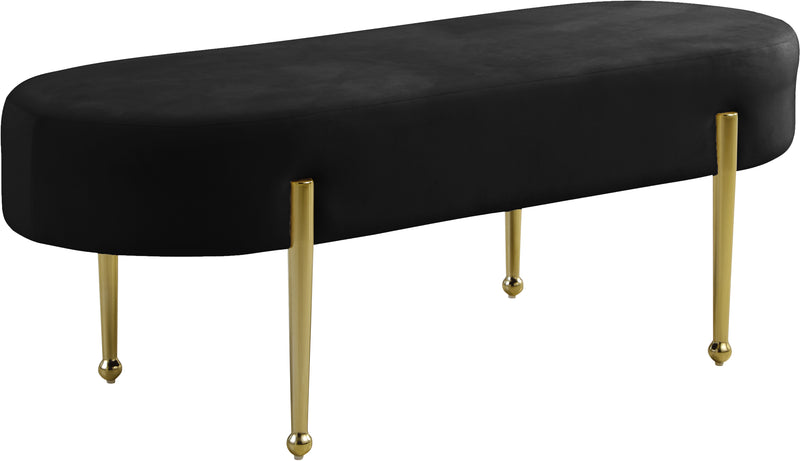 Gia Black Velvet Bench image