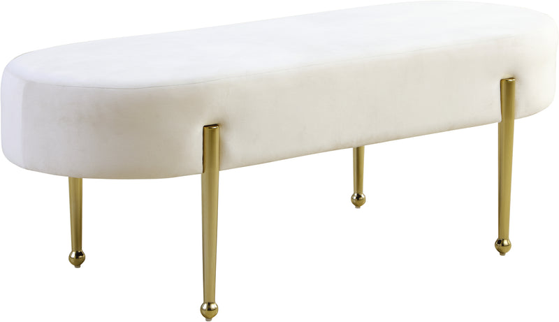 Gia Cream Velvet Bench image