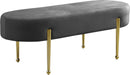 Gia Grey Velvet Bench image
