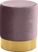 Joy Pink Velvet Ottoman/Stool image