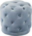 Harper Sky Blue Velvet Ottoman/Stool image