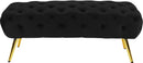 Amara Black Velvet Bench image