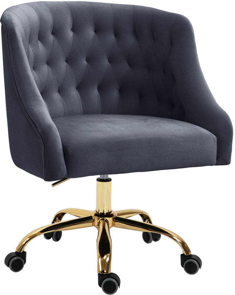 Arden Grey Velvet Office Chair image